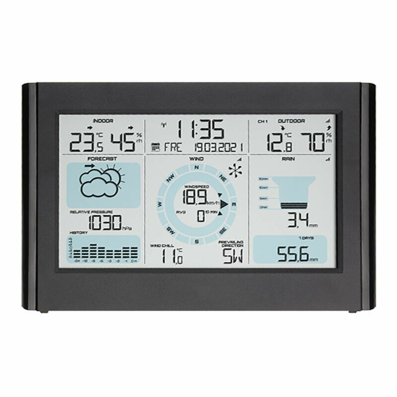 Station m&eacute;t&eacute;o LCD ultra compl&egrave;te thermom&egrave;tre hygrom&egrave;tre barom&egrave;tre