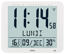 horloge digitale &agrave; calendrier blanche