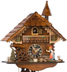 Horloge coucou chalet 1 jour musical clochette gros plan