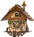 Horloge coucou m&eacute;canique chalet 1 jour chaumi&egrave;re_zoom