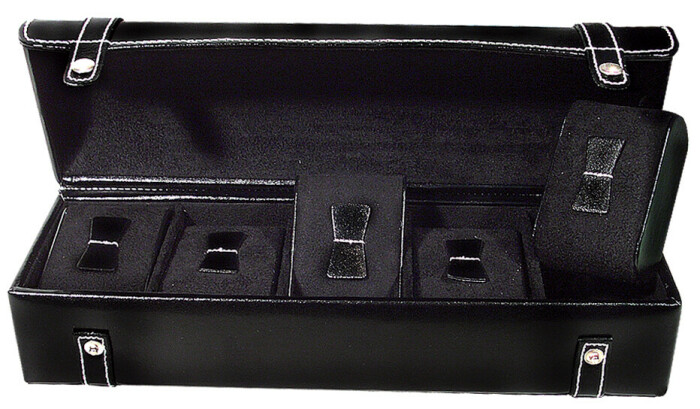 Coffret de montres en cuir noir