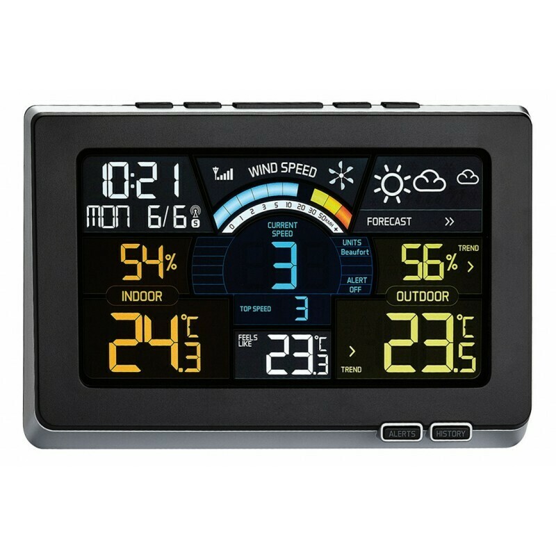 Station m&eacute;t&eacute;o LCD en couleurs thermom&egrave;tre et hygrom&egrave;tre_zoom