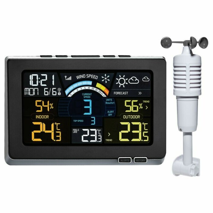 Station météo LCD en couleurs thermomètre et hygromètre