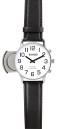 Montre parlante en m&eacute;tal bracelet noir Bayard_support pile