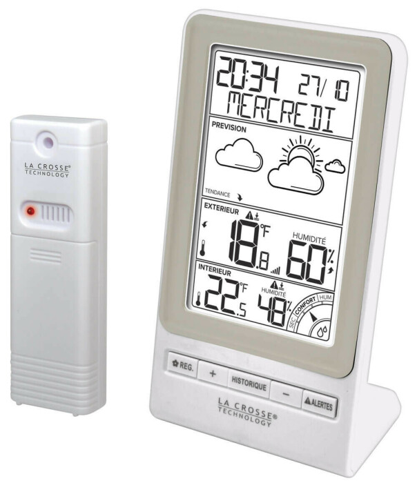 Station météo pro radiopilotée tactile température, taux humidité, vitesse  vent - Ducatillon